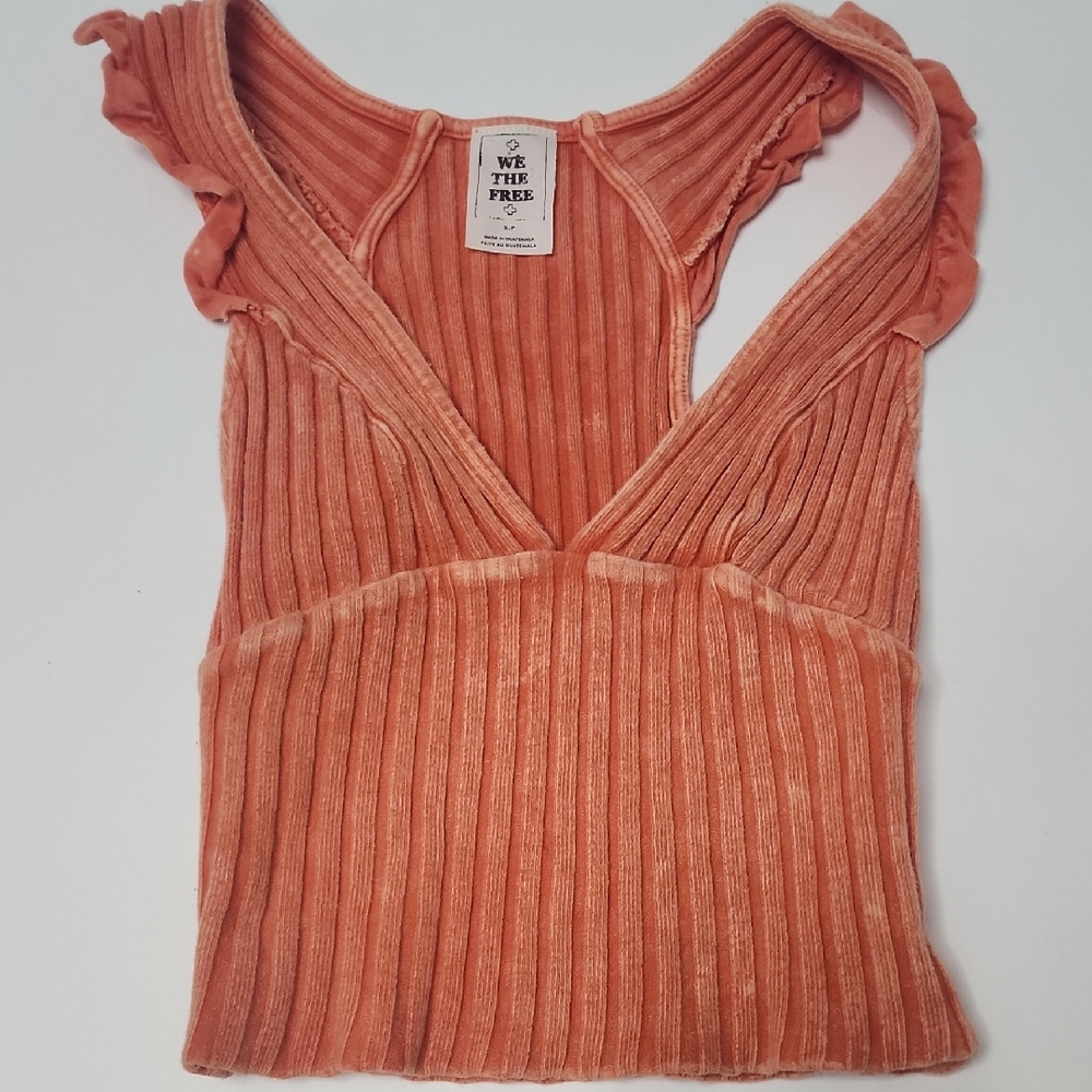 We The Free Women's Coral Ribbed Tank Top